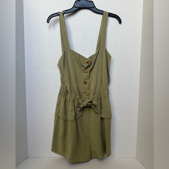 Bershka Pants - Bershka Green Romper, Size S